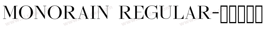 Monorain Regular字体转换